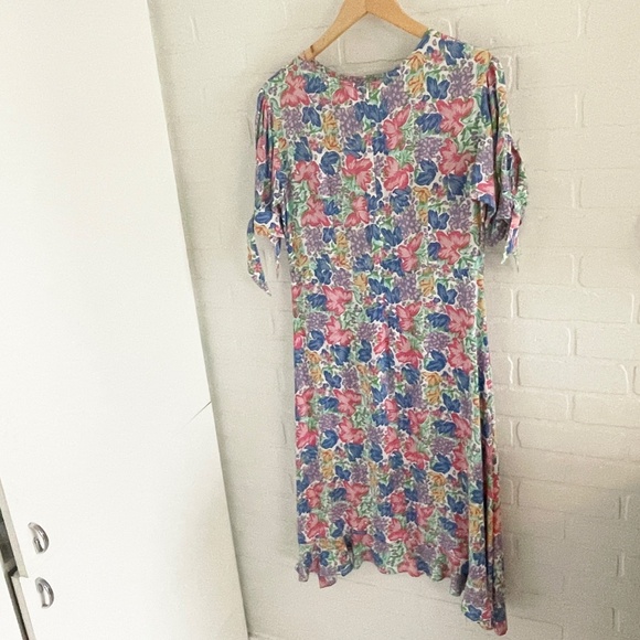 Fauthfull the Brand Emelia Midi Dress Jemima Coquette Cottagecore Boho Bows Sz M - Picture 13 of 16